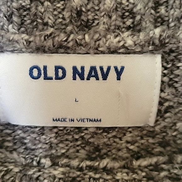 Old Navy Womens Gray Marled Slouchy Turtle Neck Sweater Soft Cozy Comfy - Size L - Picture 7 of 8